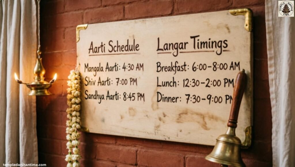 Aarti Schedule and Langar Timings at Guruji Ka Ashram
