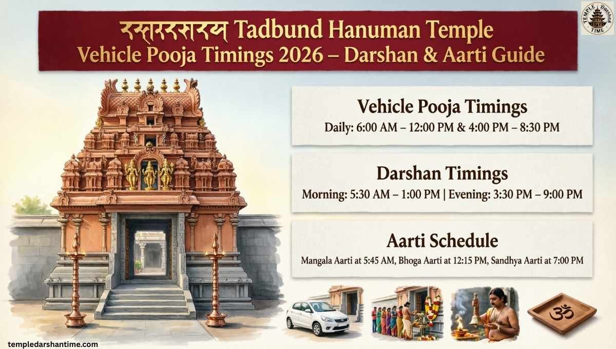 Tadbund Hanuman Temple Vehicle Pooja Timings 2026 – Darshan & Aarti Guide